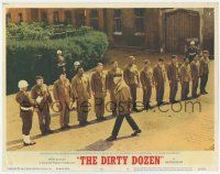 6g199 DIRTY DOZEN LC #8 '67 Lee Marvin lines up top cast as candidates for the dangerous mission!