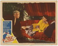 6g228 FATHER'S LITTLE DIVIDEND LC #3 '51 worried Spencer Tracy looks at daughter Elizabeth Taylor!