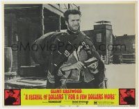 6g231 FISTFUL OF DOLLARS/FOR A FEW DOLLARS MORE LC #8 '69 best close up of Clint Eastwood w/ gun!