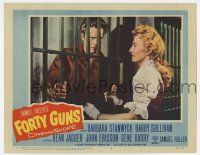 6g243 FORTY GUNS LC #4 '57 Samuel Fuller directed, Barbara Stanwyck by John Ericson behind bars!