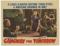 6g256 GANGWAY FOR TOMORROW LC '43 three Nazi soldiers toasting to worried Margo in restaurant!