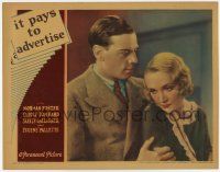 6g352 IT PAYS TO ADVERTISE LC '31 great romantic close up of Carole Lombard & Norman Foster!