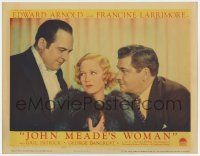 6g366 JOHN MEADE'S WOMAN LC '37 pretty Francine Larrimore between Edward Arnold & George Bancroft!
