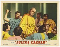 6g368 JULIUS CAESAR LC #2 '53 conspirators watch Edmond O'Brien about to stab Louis Calhern!