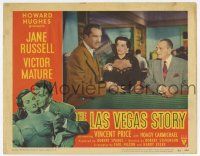 6g404 LAS VEGAS STORY LC #2 '52 great image of sexy Jane Russell & Vincent Price gambling at craps!