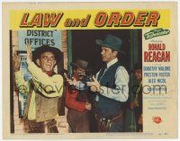 6g417 LAW & ORDER LC #8 '53 sheriff Ronald Reagan disarms bad guy by district offices!
