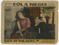 6g426 LILY OF THE DUST LC '24 Raymond Griffith stares at sexy distraught Pola Negri!