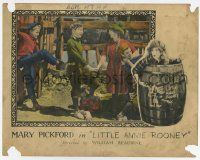 6g430 LITTLE ANNIE ROONEY LC '25 great image of teenage Mary Pickford clowning around with 3 boys!