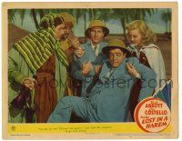 6g448 LOST IN A HAREM LC #8 '44 Bud Abbott keeps Lou Costello from tearing 'em apart!