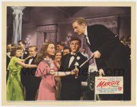 6g489 MARGIE LC #4 '46 Jeanne Crain dancing with Conrad Janis talks to man in band with clarinet!