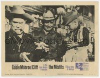 6g520 MISFITS LC #8 '61 James Barton & Clark Gable at bar with young boy in cowboy suit!