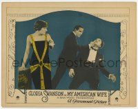 6g545 MY AMERICAN WIFE LC '22 Gloria Swanson watches Antonio Moreno fight for her hand!