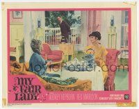 6g014 MY FAIR LADY LC #6 '64 Rex Harrison drops in on Audrey Hepburn having tea w/Gladys Cooper!