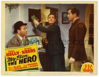 6g548 MY SON, THE HERO LC '43 Roscoe Karns takes cash from secret safe, directed by Edgar Ulmer!