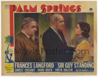6g607 PALM SPRINGS LC '36 close up of pretty Frances Langford, Ernest Cossart & Sir Guy Standing!