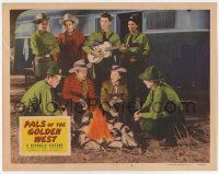 6g610 PALS OF THE GOLDEN WEST LC #6 '51 Roy Rogers & Dale Evans with band around campfire!