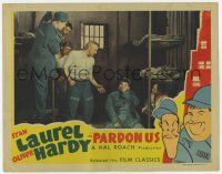 6g611 PARDON US LC R44 Stan Laurel watches convict Walter Long beat up Oliver Hardy in jail cell!