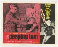 6g613 PEEPING TOM LC '62 Michael Powell English voyeur classic, c/u of Carl Boehm & prostitute!