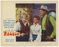 6g643 RAMROD United Artists LC #8 '47 3-shot of Joel McCrea, sexy Veronica Lake & Charlie Ruggles!