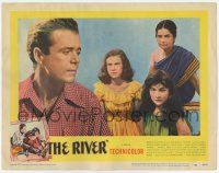 6g666 RIVER LC #7 '51 directed by Jean Renoir, three women stare at worried Esmond Knight!
