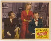 6g683 ROYAL WEDDING LC #3 '51 Jane Powell between Fred Astaire & Peter Lawford by piano!