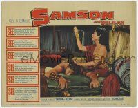 6g688 SAMSON & DELILAH LC #6 R59 sexy Hedy Lamarr about to cut Victor Mature's hair!