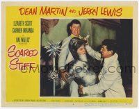 6g691 SCARED STIFF LC #4 '53 Dean Martin & Jerry Lewis fight with knight in suit of armor!