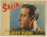 6g711 SHEIK LC R38 super close profile portrait of Rudolph Valentino, Paramount silent classic!