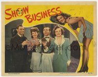 6g718 SHOW BUSINESS LC '44 Eddie Cantor, Constance Moore, George Murphy & Joan Davis toasting!