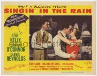 6g005 SINGIN' IN THE RAIN LC #5 '52 Donald O'Connor watches Gene Kelly kiss Debbie Reynolds!