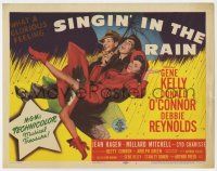 6g001 SINGIN' IN THE RAIN TC '52 classic art of Gene Kelly, Donald O'Connor & Debbie Reynolds!