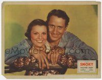 6g736 SMOKY LC '33 great smiling close up of Victor Jory & pretty Irene Bentley!