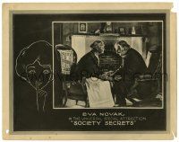 6g743 SOCIETY SECRETS LC '21 very first Leo McCarey, c/u of old couple, cool art of woman shushing