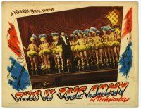 6g831 THIS IS THE ARMY LC '43 George Murphy in tuxedo on stage with lots of pretty chorus girls!