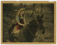 6g856 THROUGH THE BACK DOOR LC '21 great close up of pretty Mary Pickford on back of pony!