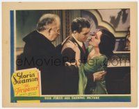6g884 TRESPASSER LC '29 Robert Ames romancing Gloria Swanson in her first all talking picture!