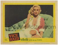 6g920 VICE RAID LC #6 '60 sexiest portrait of barely-dressed phony model Mamie Van Doren w/phone!