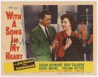 6g968 WITH A SONG IN MY HEART LC #5 '52 c/u of Susan Hayward as Jane Froman smiling at David Wayne