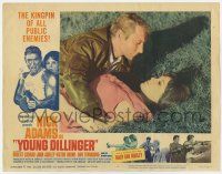 6g991 YOUNG DILLINGER LC #2 '65 romantic c/u of Nick Adams & Mary Ann Mobley laying in the grass!