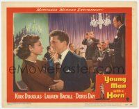 6g992 YOUNG MAN WITH A HORN LC #7 '50 jazz man Kirk Douglas dancing w/sexy Lauren Bacall!