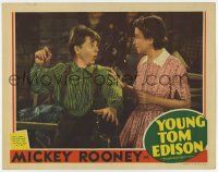 6g994 YOUNG TOM EDISON LC '40 mother Fay Bainter comforts her young inventor son Mickey Rooney!