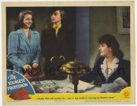 6g995 YOUNGEST PROFESSION LC '43 Weidler tells Agnes Moorehead her punishment is worth meeting stars