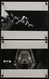 6h893 2001: A SPACE ODYSSEY 3 8x10 stills '68 Kubrick, images of ship & astronauts in Cinerama!
