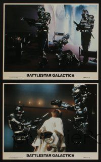 6h163 BATTLESTAR GALACTICA 4 8x10 mini LCs '78 great images of the chromium-covered Cylon warriors