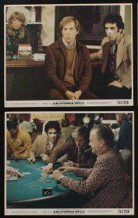 6h090 CALIFORNIA SPLIT 8 8x10 mini LCs '74 George Segal & Elliott Gould as pro poker players!