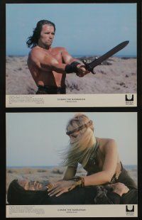 6h102 CONAN THE BARBARIAN 8 8x10 mini LCs '82 Arnold Schwarzenegger & sexy Sandahl Bergman!