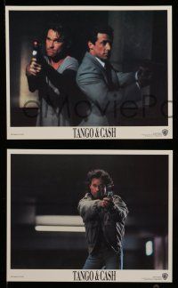 6h135 TANGO & CASH 8 8x10 mini LCs '89 Kurt Russell, Sylvester Stallone, Jack Palance, Teri Hatcher