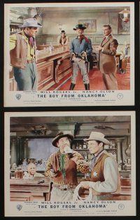 6h083 BOY FROM OKLAHOMA 8 color English FOH LCs '54 Will Rogers Jr, Lon Chaney Jr., Michael Curtiz!