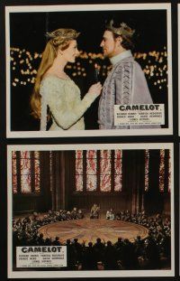 6h091 CAMELOT 8 color English FOH LCs '67 Richard Harris as King Arthur, Redgrave as Guenevere!