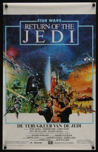 6j146 RETURN OF THE JEDI Belgian '83 George Lucas classic, cool different montage image!